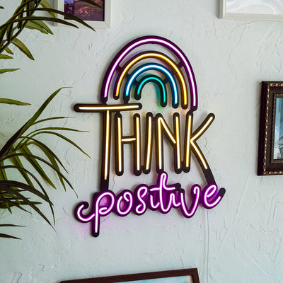 Think Positive Neon Wall Art