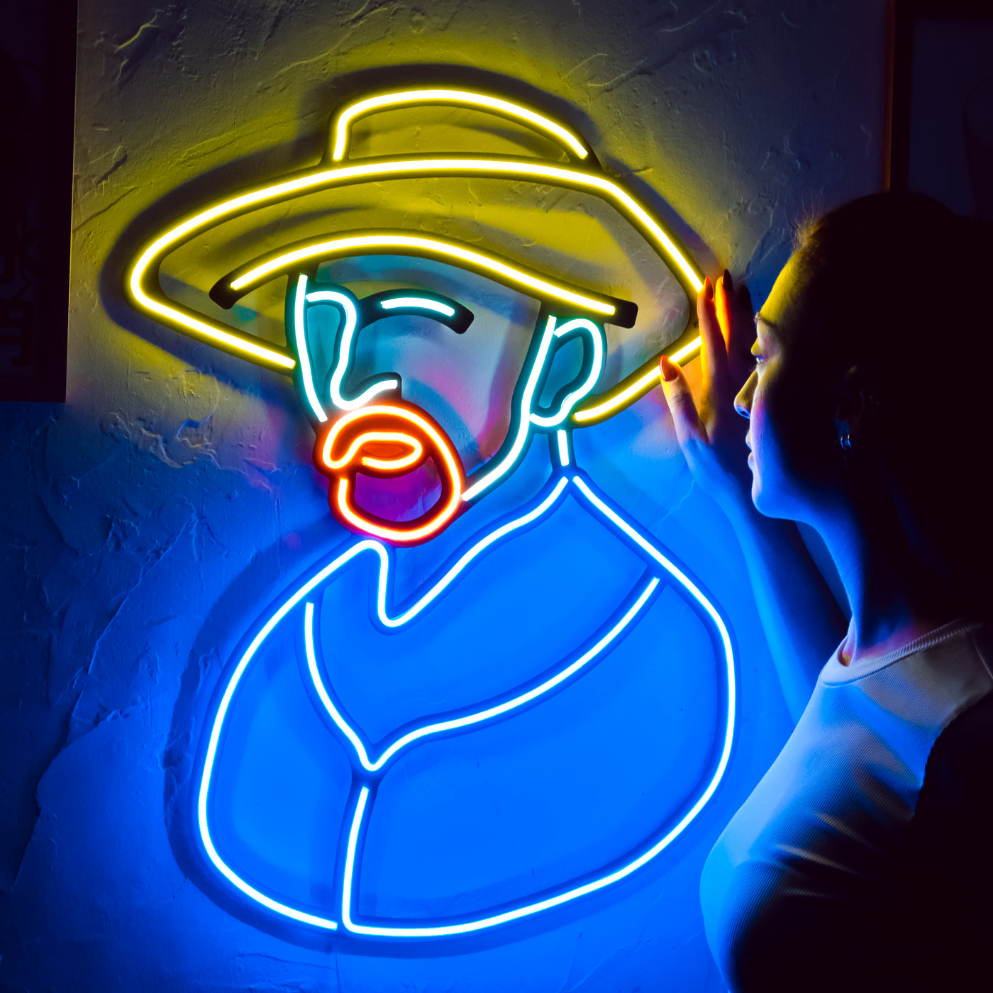 Van Gogh Neon Wall Art