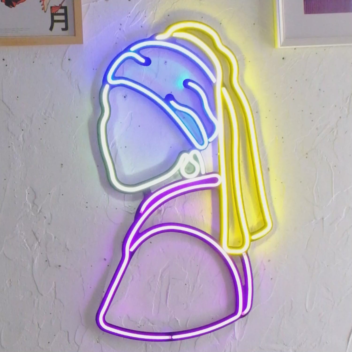 Meisje Neon Wall Art
