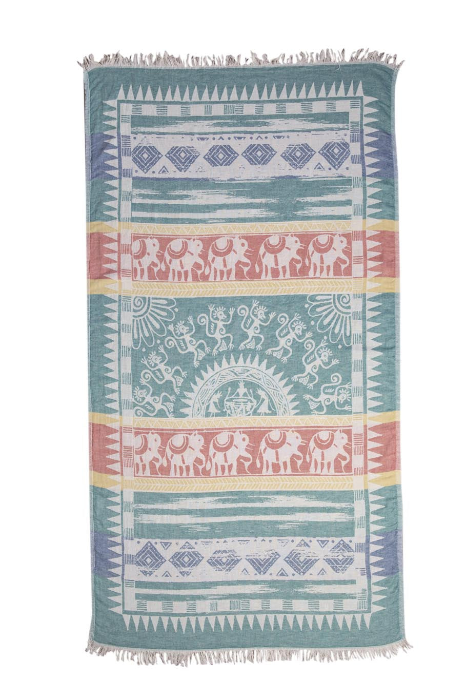 Melanella | Green | Exclusive Peshtemal, Hammam Towel | 90 x 175 cm