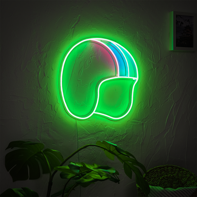 Helmet Neon Wall Art