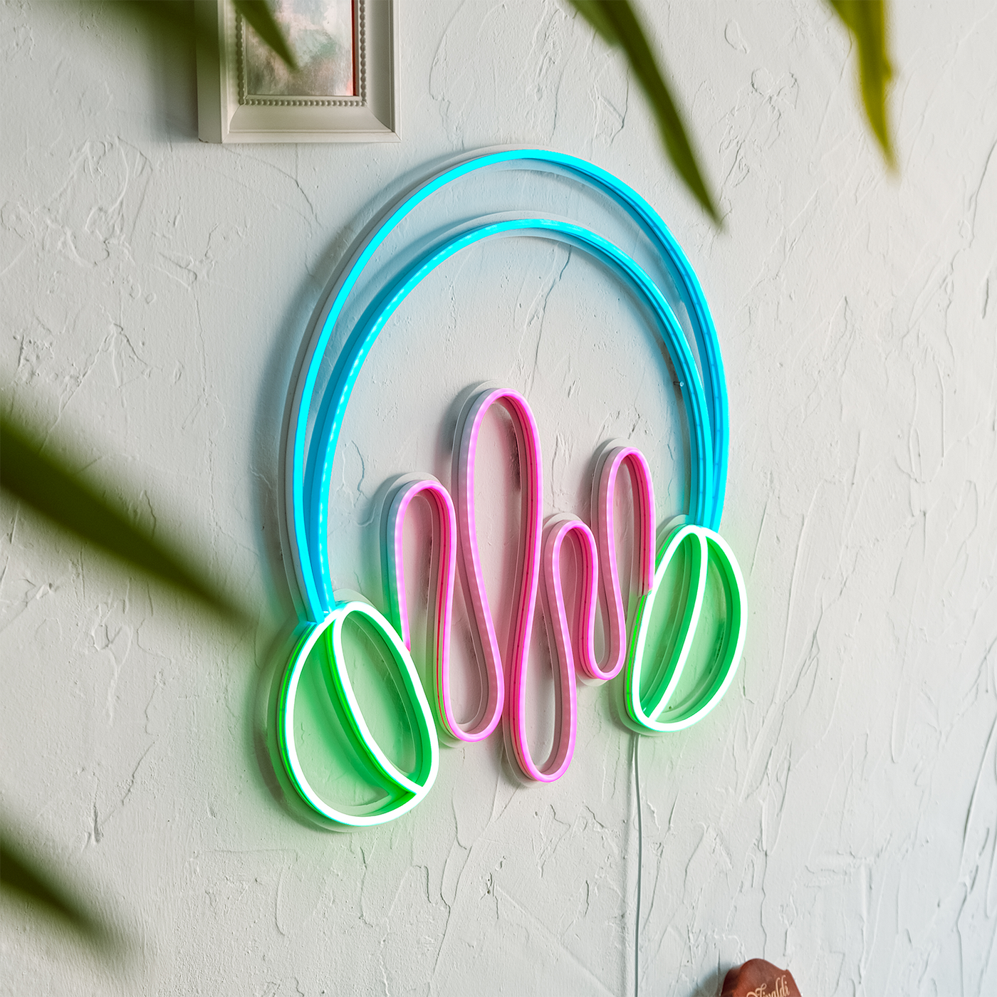 Headphone Neon Wall Art