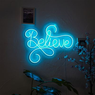 Believe Neon Wall Art