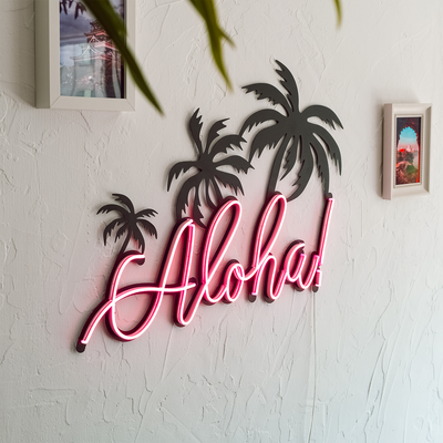 <transcy>Aloha Neon Wall Art</transcy>