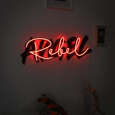 Rebel Angel Neon Wall Art