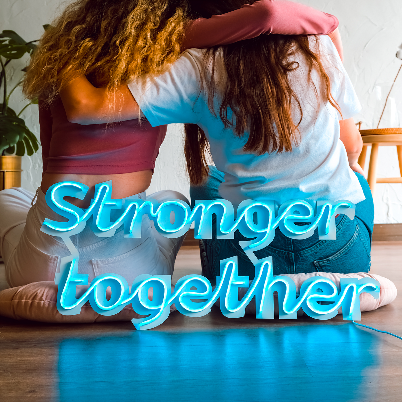 Stronger Together Neon Wall Art