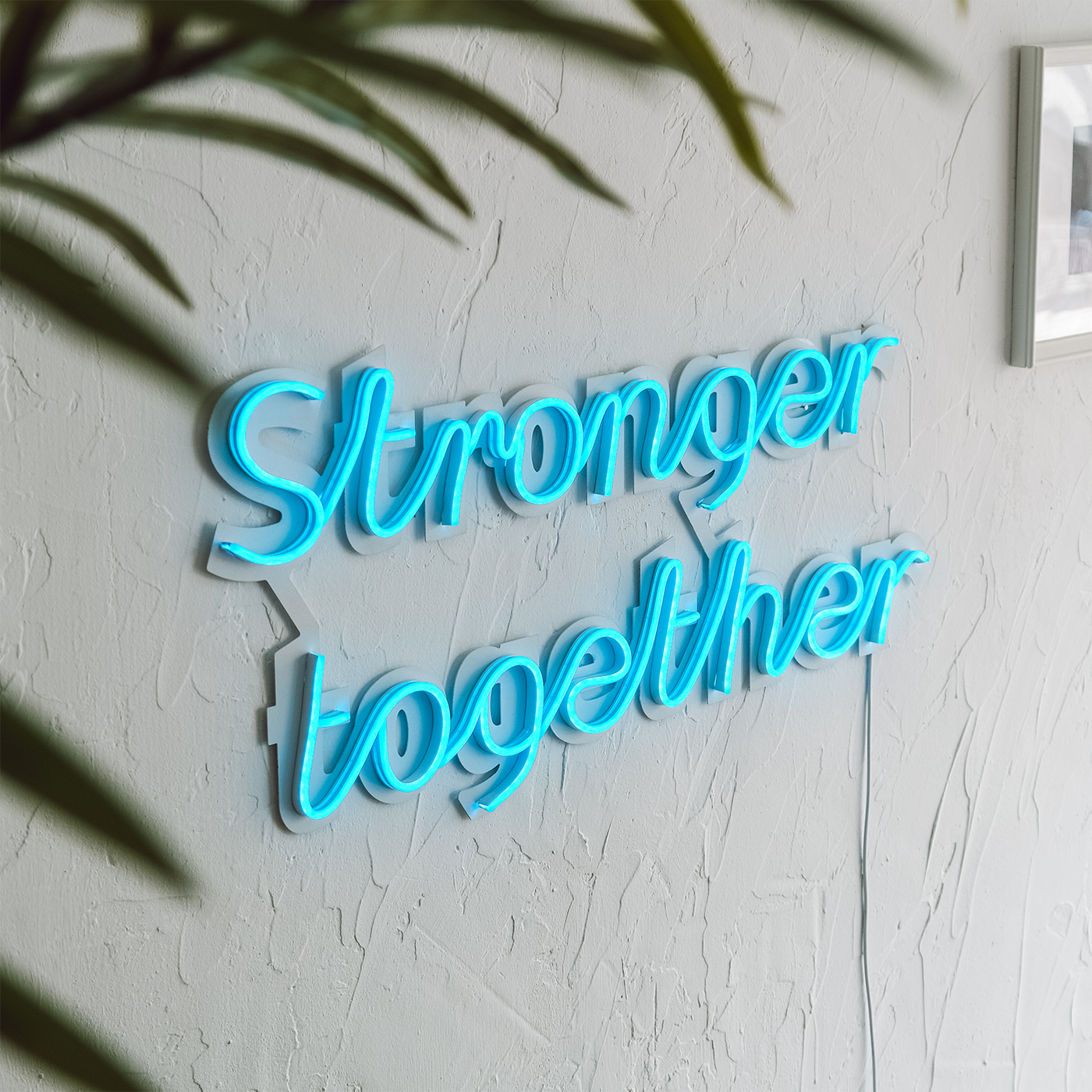 Stronger Together Neon Wall Art