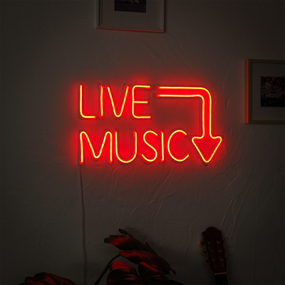 Live Music Neon Wall Art
